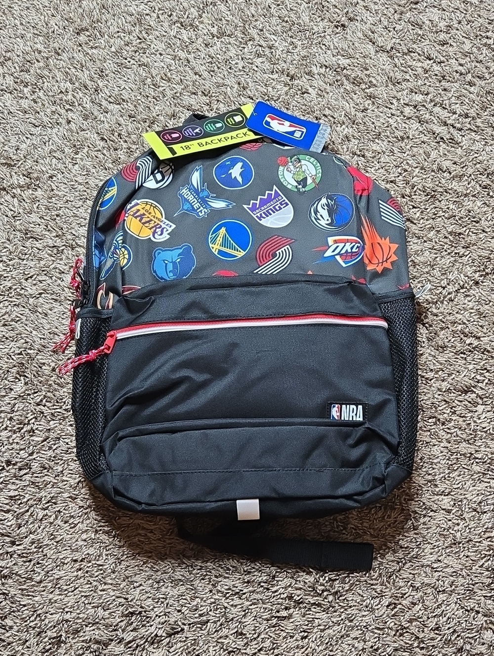 NBA Basketball Team Ready 18" Backpack Laptop Sleeve Padded Shoulder Straps